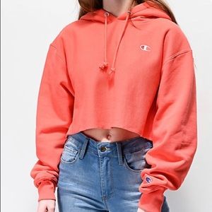 CHAMPION CROPPED REVERSE WEAVE HOODIE